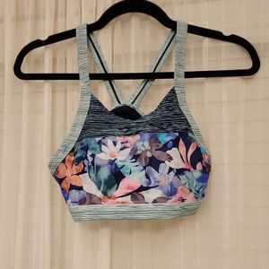 Athleta Multicolor Floral Sports Bra